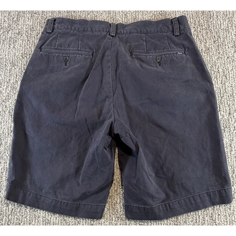 Polo Ralph Lauren Chino Classic Shorts‎ Men 29 (30) Navy Blue Stretch Preppy